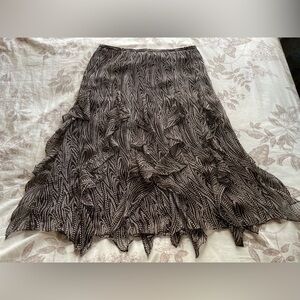 Vintage INC Silk Asymmetric Flutter Skirt 6 Fairycore Y2K Goblincore Whimsigoth